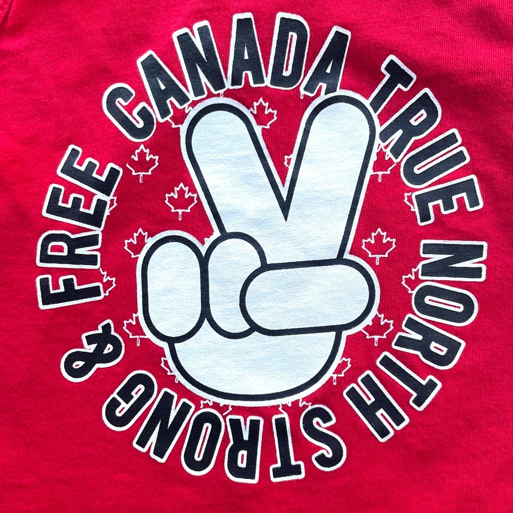 4/$20💥6 🇨🇦 Canada True North Strong & Free Tank Top, Red, Cotton, Like New